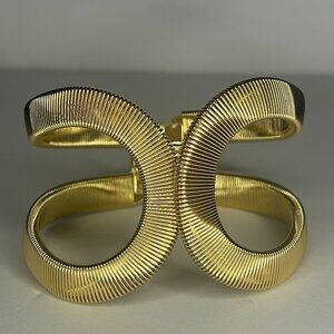 Gold-Tone, Texture Open Cuff Bracelet